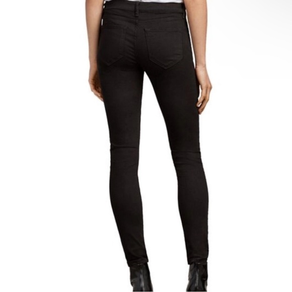 ALLSAINTS Mast Skinny Jeans in Jet Black - Picture 9 of 10